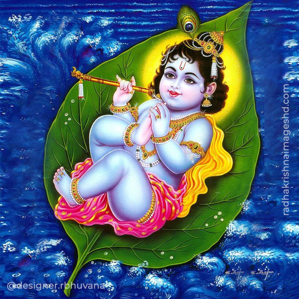 Cute Krishna HD Wallpaper Image Photo Painting Picture 2