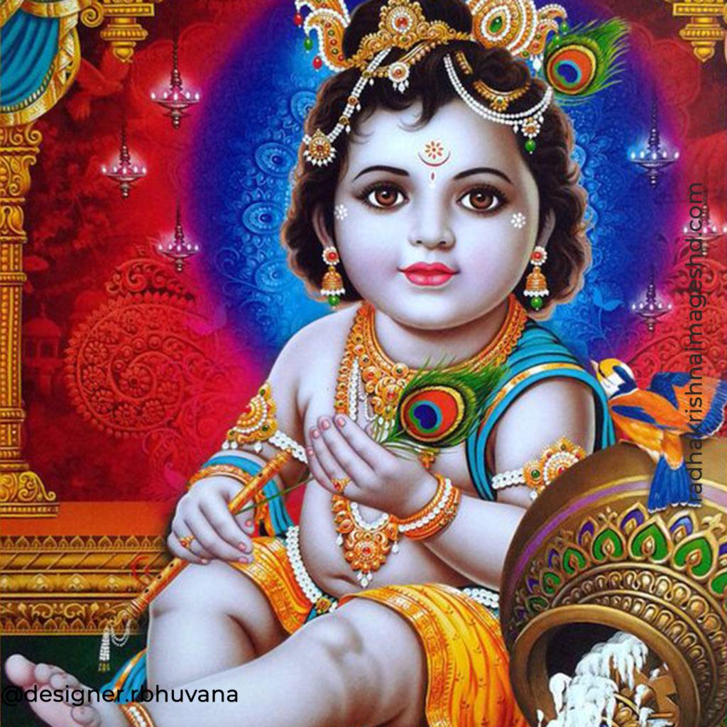 Cute Krishna HD Wallpaper Image Photo Painting Picture 9