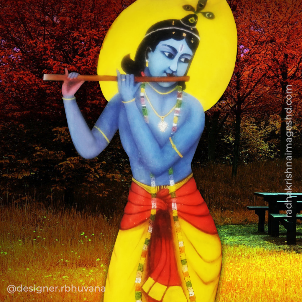 Krishna With Flute HD Wallpaper 32