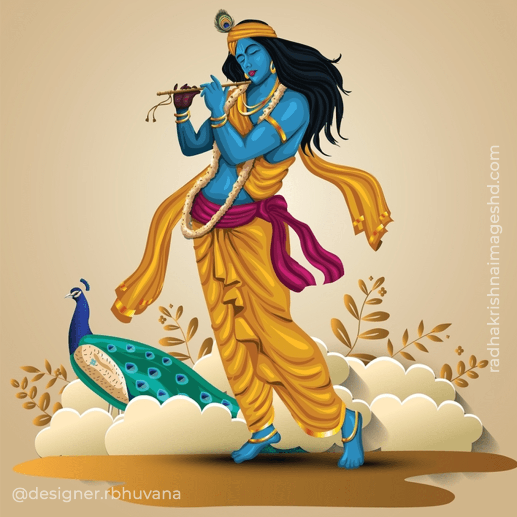 Krishna With Flute HD Wallpaper 27