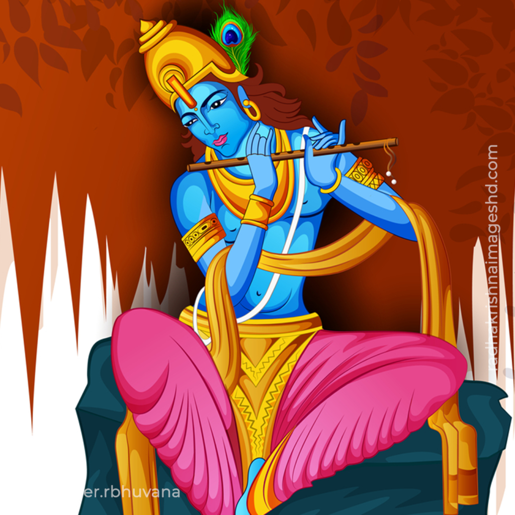 Krishna With Flute HD Wallpaper 40