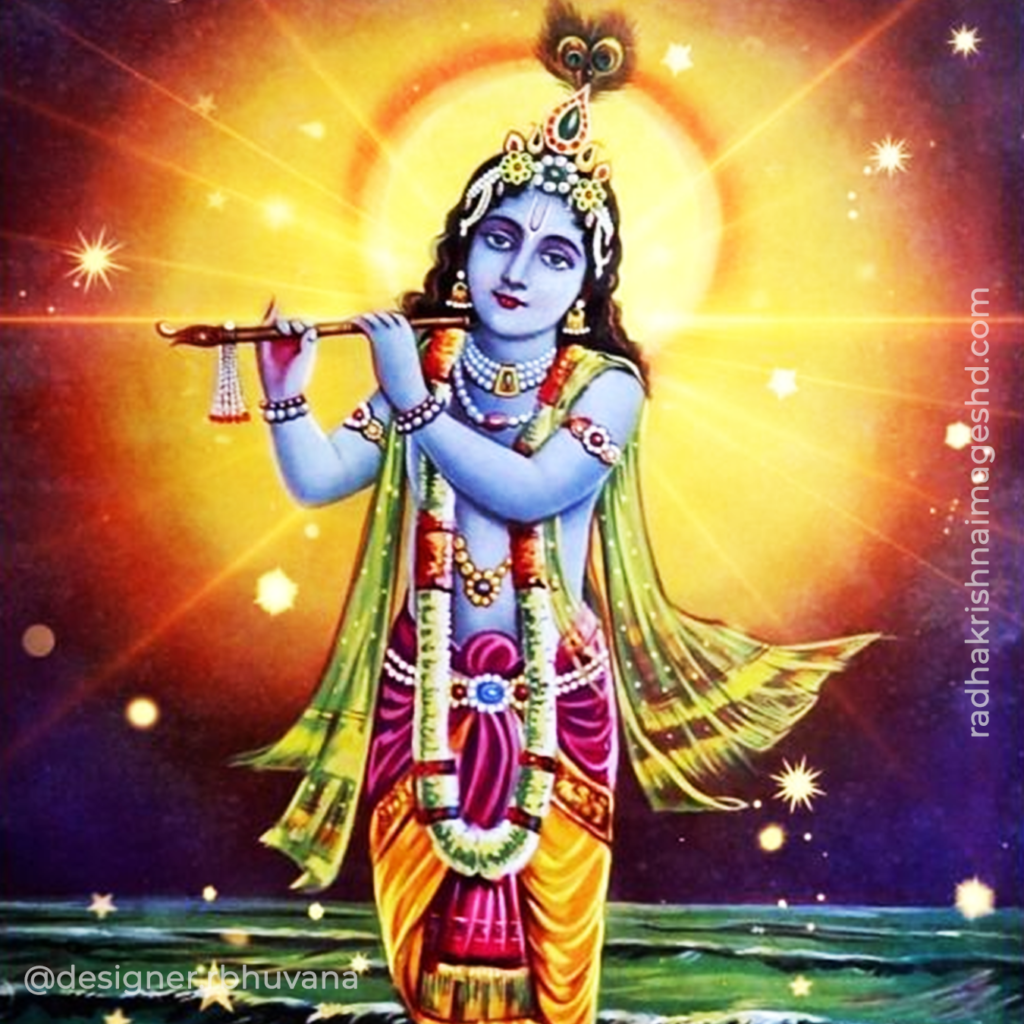 Krishna With Flute HD Wallpaper 23
