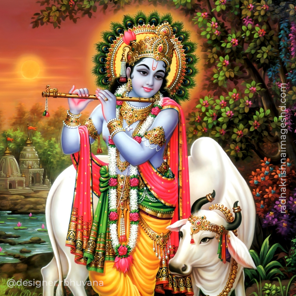 Krishna With Flute HD Wallpaper 38
