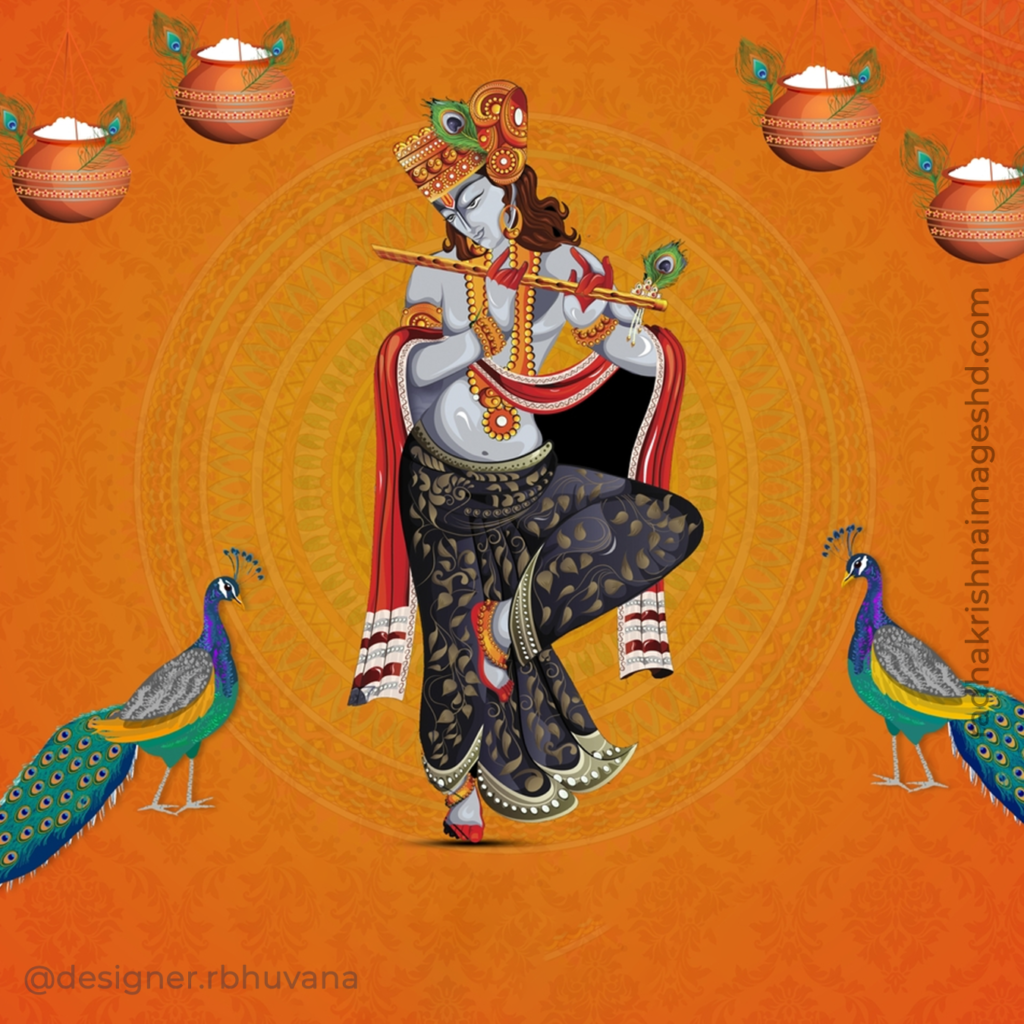 Krishna With Flute HD Wallpaper 36