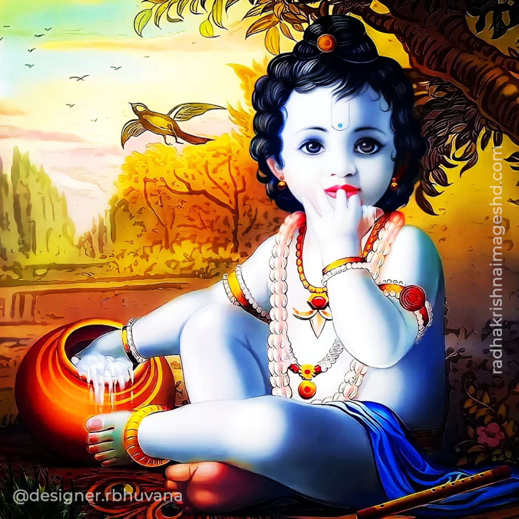 Cute Krishna HD Wallpaper Image Photo Painting Picture 28
