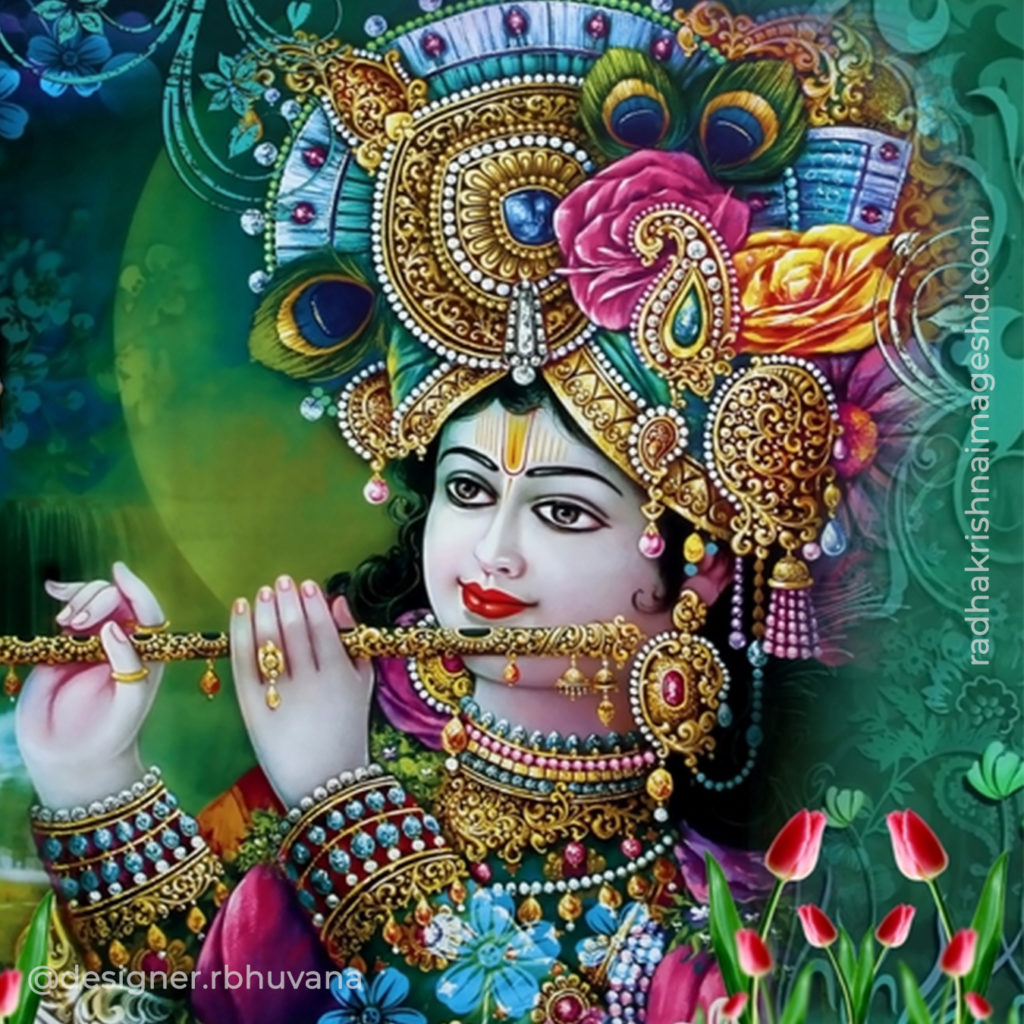Krishna With Flute HD Wallpaper 47