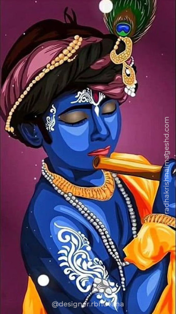 Krishna With Flute HD Wallpaper 50