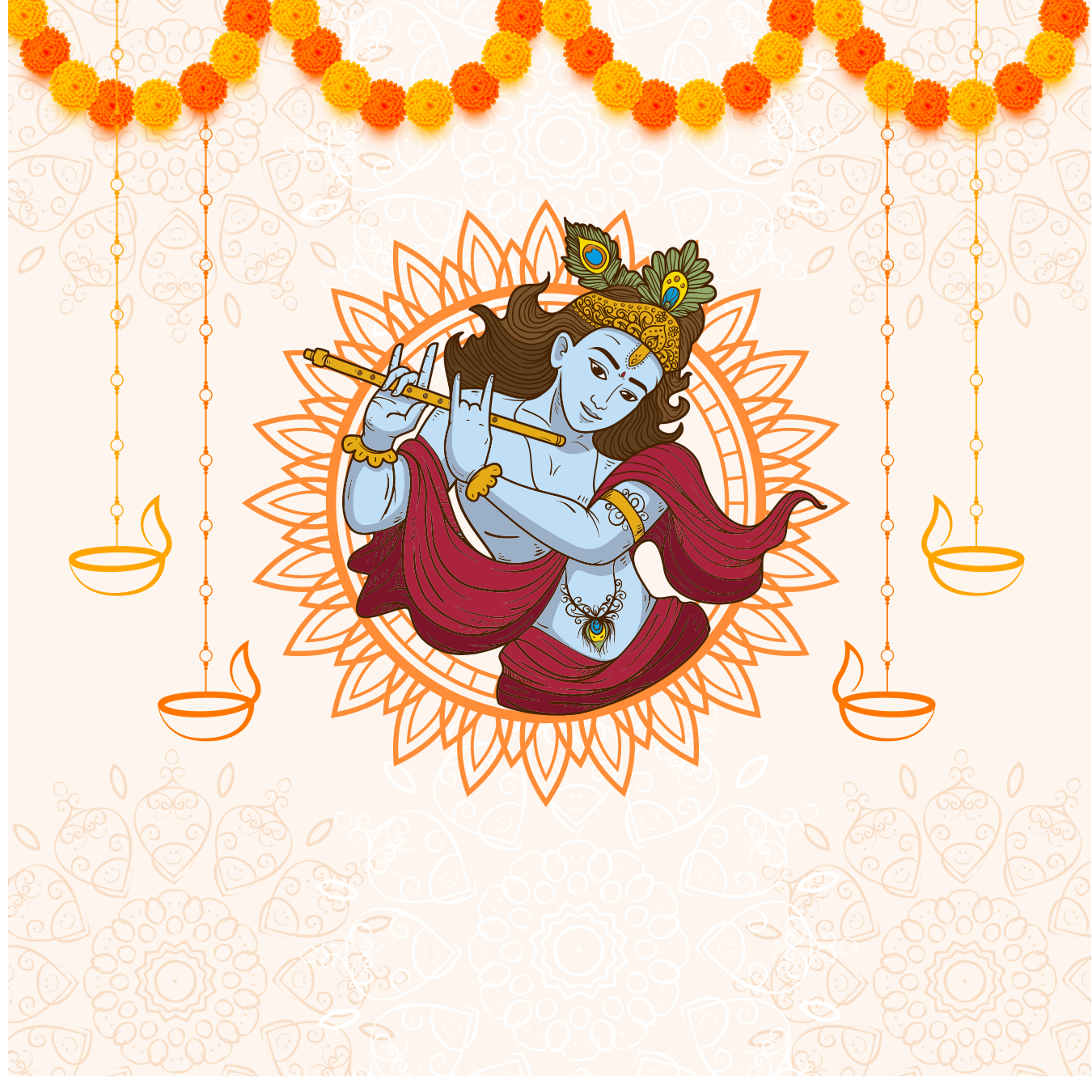 Krishna With Flute HD Wallpaper 58